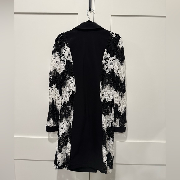 Size Large INC Women’s Crochet Trench Coat - Picture 2 of 2